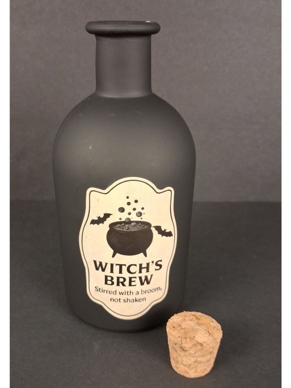 A Pair of Halloween Themed Glass Potion Bottles w/Cork Witch's Brew & Fortune Te - Picture 5 of 10